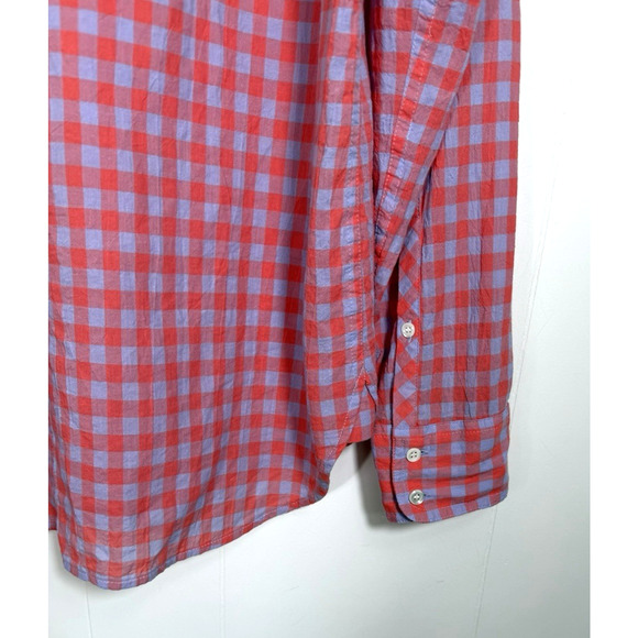 J. Crew Gingham Plaid Boyfriend Button Up Shirt Long Sleeve Stretch Size 8 New - Picture 8 of 14